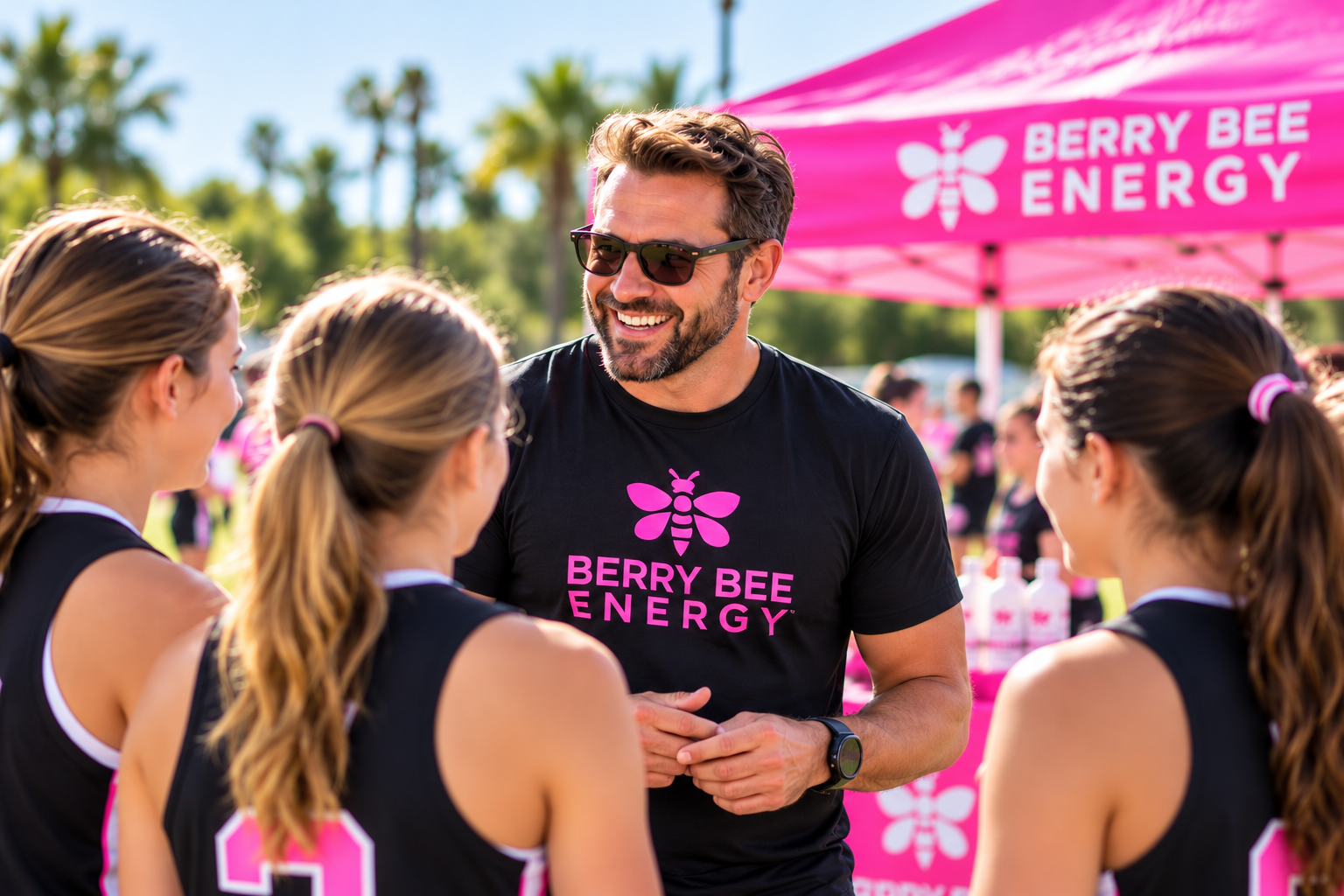 Berry Bee at a team event